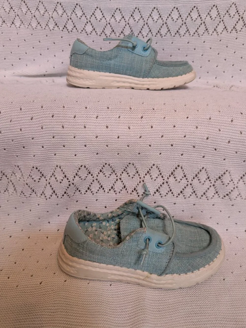 Blue slip on shoes with elastic size 13/1